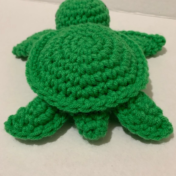Nursery Decor Playroom Decor Stuffed Handmade Crocheted Sea Turtle - Picture 8 of 13